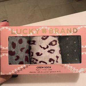 Brand new in box lucky brand set of 3 crew socks